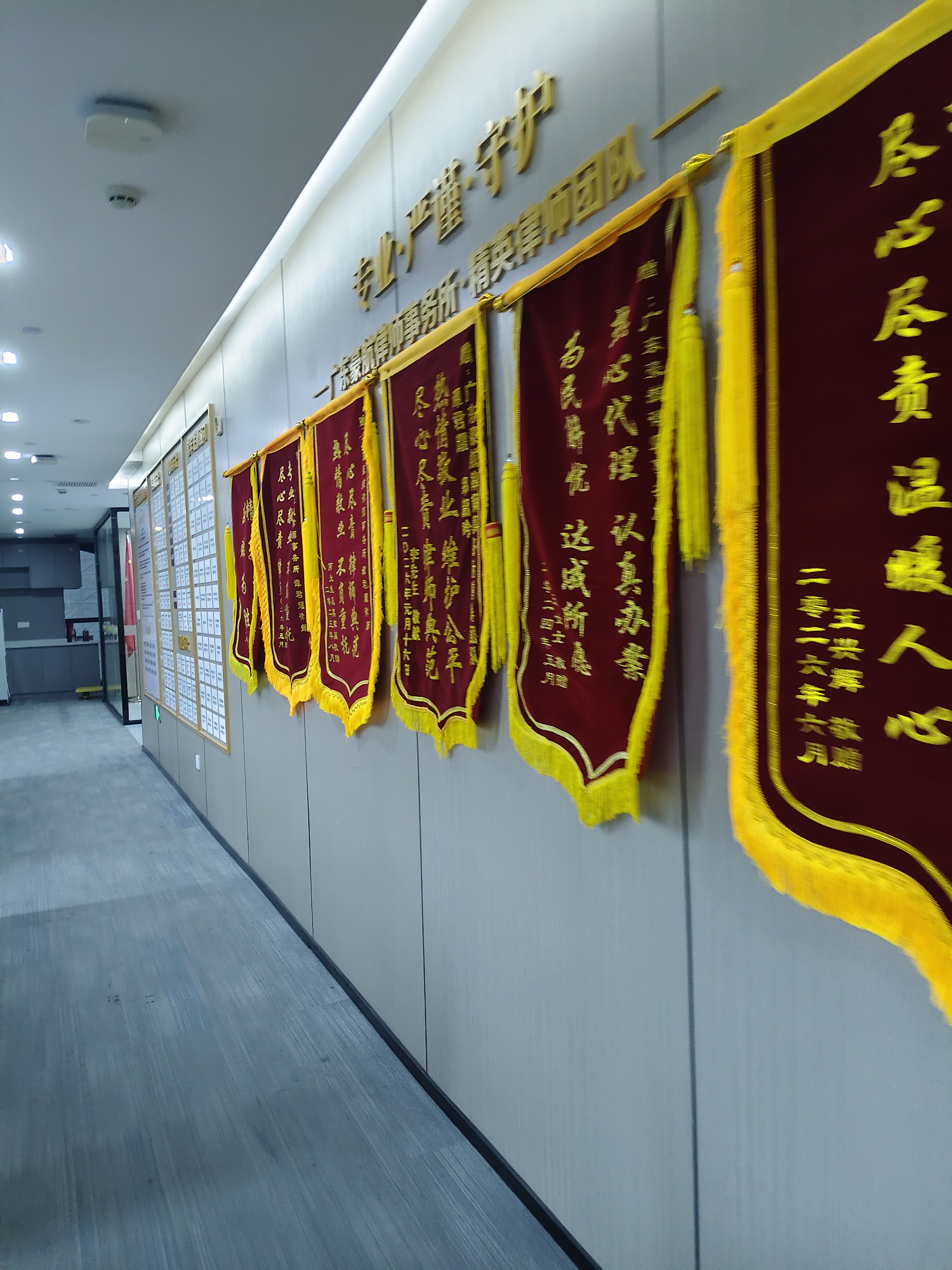 广东豪航律师事务所当事人赠送的锦旗